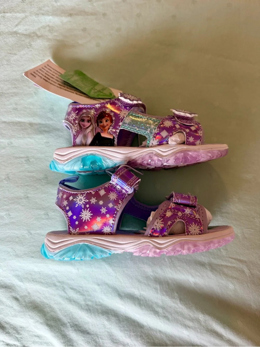 Disney Frozen Purple Glitter Strap Kids Sandals